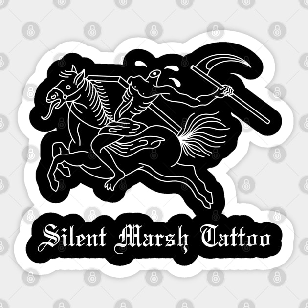 Headless Casket Reaper Sticker by SilentMarshStudio